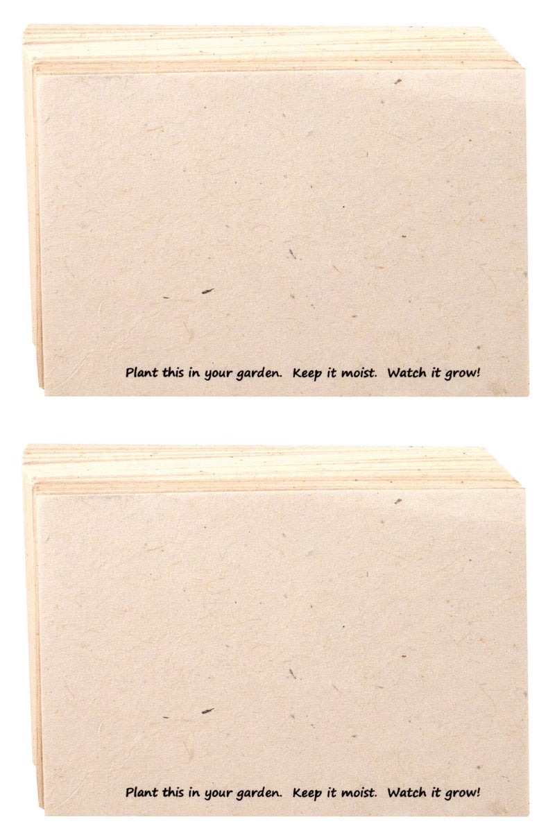 Of The Earth Handmade Seeded Plantable Recycled Note Paper 100 Sheets Each 6 x 4 Inches (2-Pack) - Image 1